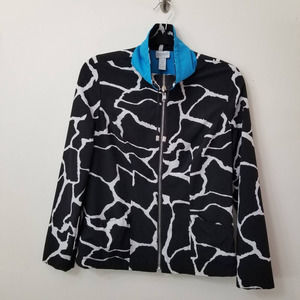 Chico's Women's Zenergy Neema Print Reversable Zippered Jacket 0 (Small 4)